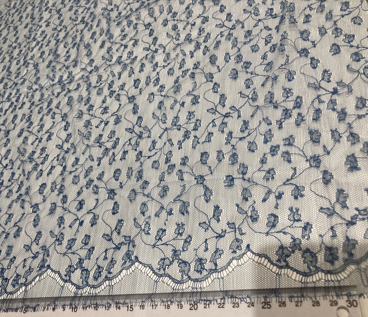 リバーレース 8054.1/90 広幅 巾:約90㎝ ブルー (BLUE)