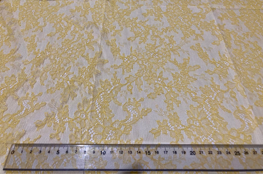 リバーレース 12078.2/130 広幅 約130㎝ 黄色/JAUNE