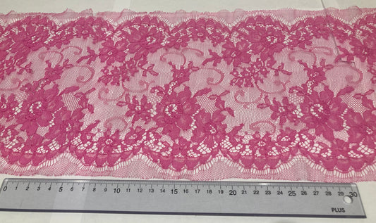 リバーレース　85020.2/22　中巾　巾：約22㎝　ピンク（PINK)