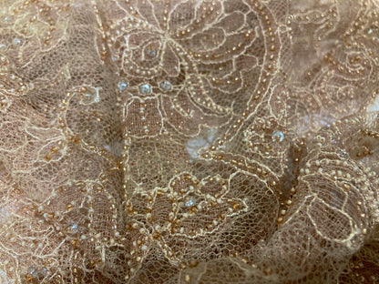 リバーレース  HEA0127-01-035 中巾 巾：約35㎝　ﾍﾞｰｼﾞｭ/BEIGE DEGRADE AUCUNE
