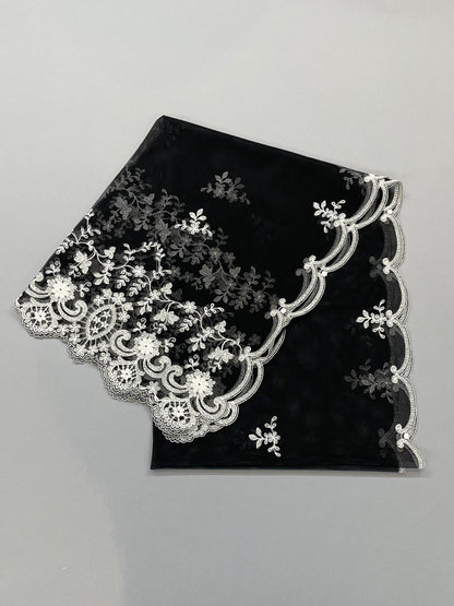 刺繍レースのストール